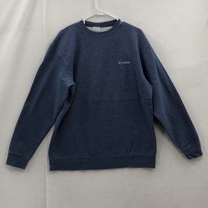 Columbia Men's Gray Long Sleeve Crew Neck Pullover Logo Sweatshirt Size Large